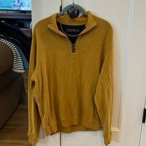 Mustard pullover quarter zip